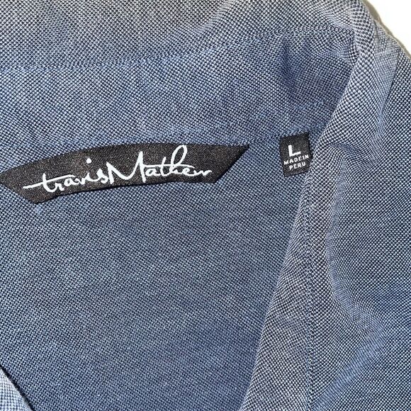 Travis Mathew Polo Shirt Mens Size Large Blue Golf Short Sleeves Pickleball - Picture 3 of 9